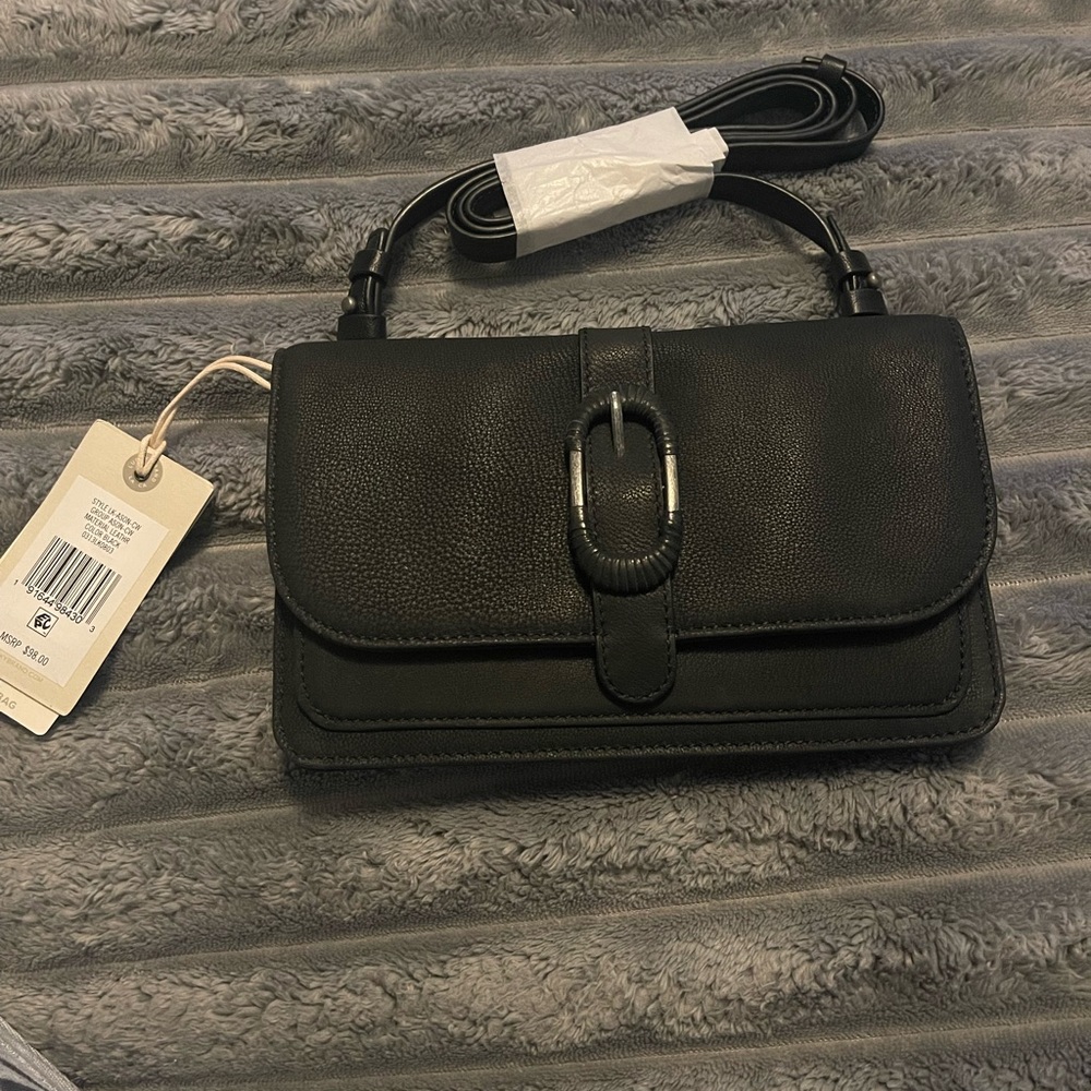 Lucky brand “Ason” black Leather Crossbody Bag 2 in 1 NWT